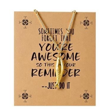 Imagem de Colares femininos com pingente de peixe dourado e prata, joias delicadas, presentes para férias de verão, festa na praia, uso diário, acessórios de moda para ela, Universal size, Latão, Sem Pedra