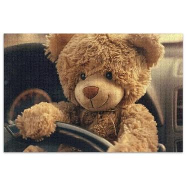 Imagem de Quebra-cabeças engraçados com ursinho de pelúcia para adultos, 1000 peças, natureza, jogos, quebra-cabeças, brinquedos para a família, arte