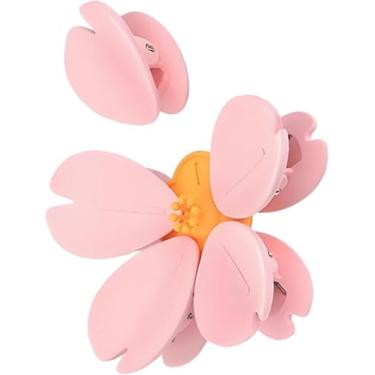 Imagem de Clipes magnéticos de flor de cerejeira, clipe de vedação de alimentos Sakura rosa para cozinha, ímãs de geladeira decorativos, 1 flor, 5 clipes