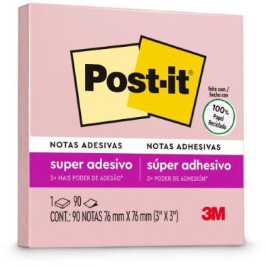 Imagem de Bloco de Recado POST-IT 76MM X 76MM SAL Rosa 90 Folhas - 3M