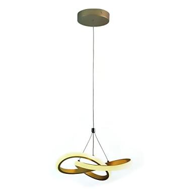 Imagem de Pendente Moderno Dourado 35cm Led 25W 3 em 1 Bivolt