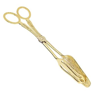 Imagem de GLOGLOW Produtos de Panificação Design árabe Vintage, Multifuncional para Churrasco e Buffet, Pinça de Pão de 8,7 X 1,8 X 2,4 Polegadas, Liga de Zinco, Nan (ponta de ouro)