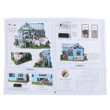 Imagem de ZJchao Casa de Bonecas DIY, Linda Casa de Bonecas de Madeira Em Miniatura Com Luzes LED e Móveis para Decoração de, Presentes de Dia Dos Namorados, Presentes de Natal, Maiores de