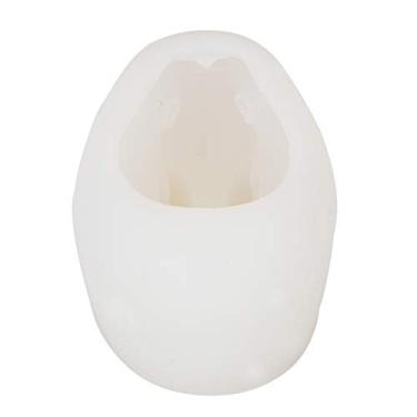 Imagem de GLOGLOW Molde de Cozimento Material de Qualidade Alimentar, Transparente, 3.0x2.2x2.2 Polegada, para Assar e Artesanato Infantil Molde de Silicone de Coelho 3d, Nan (Meio transparente)