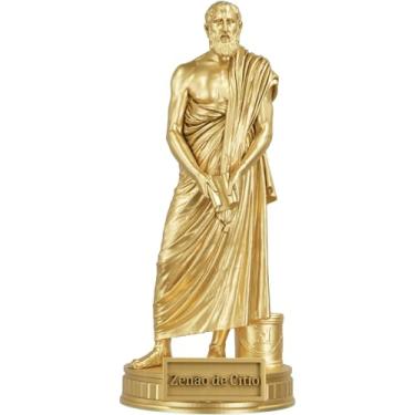 Imagem de Estátua Zenão de Cítio - Filósofo Grego - Estoicismo (Cor Ouro)