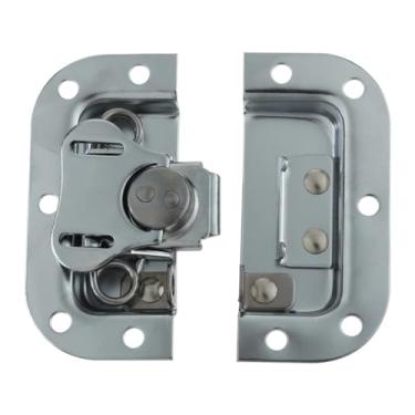 Imagem de 2 conjuntos de 82 x 77 mm com trava torcida para voo estrada com mola com trava embutida com cadeado