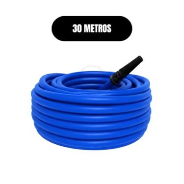 Imagem de Mangueira de Jardim Lisa Reforçada | PVC Flexível Antidobra | Com Esguicho(30 METROS)