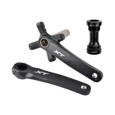 Imagem de Coroa De Pedal De Bicicleta MTB Em Liga De Alumínio Preta 104BCD 170mm