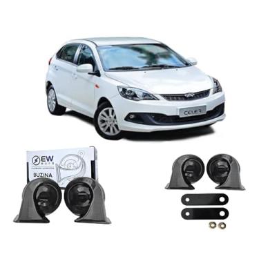 Imagem de BUZINA AUTOMOTIVA CARACOL (PAR) GRAVE/AGUDO PARA CELER 2013 >2016 - TIGER AUTO