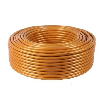 Imagem de Tubo de PVC flexível, tubo para decoração de festa, tubo de PVC de plástico de alumínio de 5 m para chá de bebê, aniversário, Natal, casamento, bricolage, adereços (tamanho: 50 m, cor: amarelo)