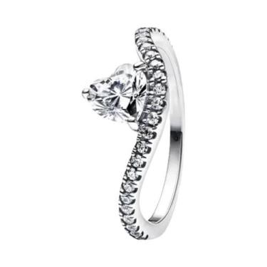 Imagem de Conjunto De Brincos E Anel Em Prata 925 Com Laço Vermelho Rosa Para Mu