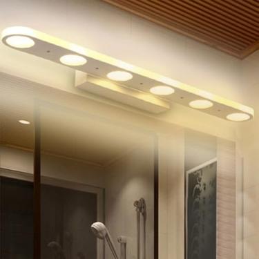 Imagem de Luz de Espelho LED Arandelas de Parede de Banheiro Moderno Minimalista Metal Acrílico Iluminação de Parede Espelho Armário Arandela para Penteadeira Banheiro Sala de Estar Maquiagem (Luz Natural, 6