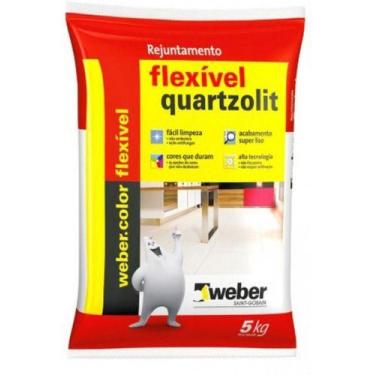Imagem de Rejunte Flexível 5kg Várias Cores Quartzolit, Branco
