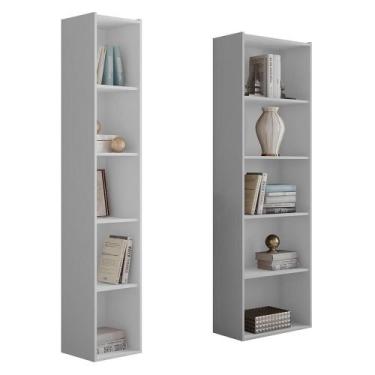 Imagem de Kit Estante Livreiro Janaina e Luiza com Prateleiras - AJL Móveis, Bra