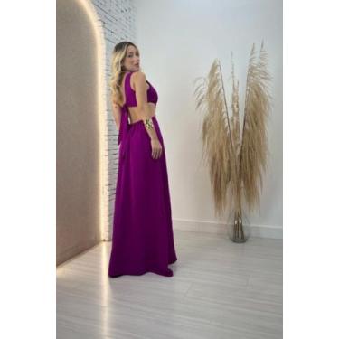 Imagem de Vestido Feminino Longo Festa Mula Manca Regata Princesa - RL MODAS , F