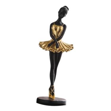 Imagem de KiBcsLic Estátua de Bailarina, Figura de Dançarina de Balé, Escultura de Arte Moderna em Resina para Decoração de Estante, Lareira, Armário, Presente de, 9x7x25.5cm
