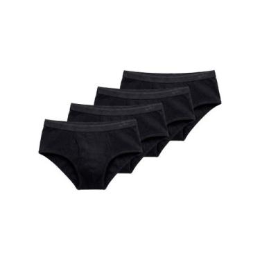 Imagem de Kit com 4 Cuecas Slip Lupo com Abertura 546-003, Preto, G