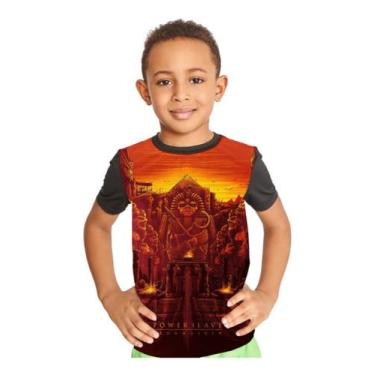 Imagem de Camiseta Infantil Banda Rock Iron Maiden Ref:139 - smoke, Preto, 12