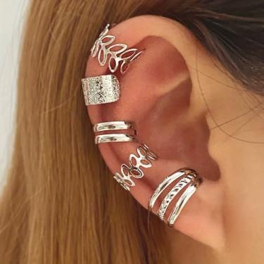 Imagem de Conjunto de 5 peças de orelha hip hop Y2K recorte de folha de liga de zinco multicolorido tema de bandeiras ao ar livre para festivais, festas, uso diário, Small, Zinco, Sem pedra preciosa