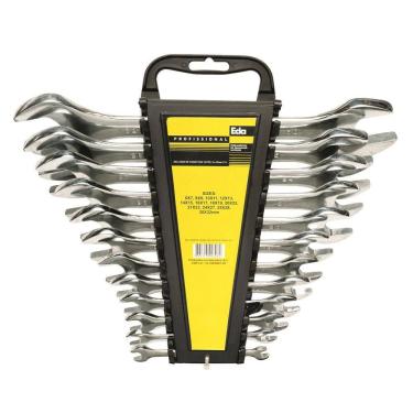 Imagem de Jogo de Chave Fixa 6 a 32mm Profissional 12 Peças Crv