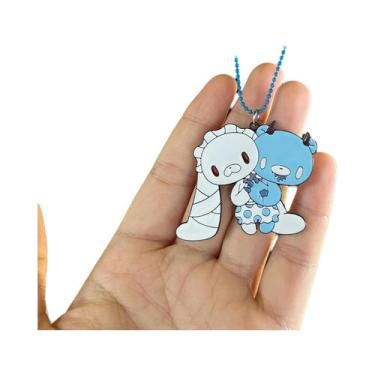 Imagem de Colar Melhor Amigo Urso Rosa Universal Com Pingente Duplo Gloomy Bear 