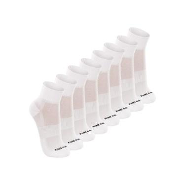 Imagem de Kit com 8 Pares de Meias Esportiva Cano Médio Lupo 3360-002, Branco, 3