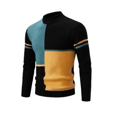 Imagem de Suéter Masculino De Tricô Quente Com Gola Redonda Casual Para Outono I