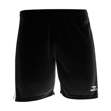 Imagem de Calção Masculino Penalty Dash Futebol Esportivo Preto/Branco-Masculino