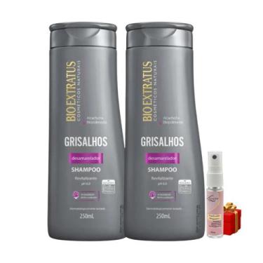 Imagem de Kit 2 Shampoo Grisalhos 250 ml Bio Extratus + Presente Lourre 15ml - B