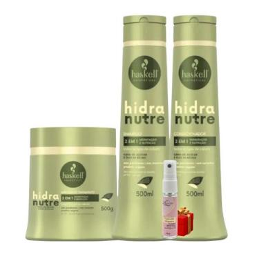 Imagem de Kit Haskell Hidranutre Shampoo 500ML 1 Condicionador 500ML 1 Mascara 5