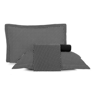 Imagem de Jogo Cama 4pc Toque Acetinado - Slim Preto King