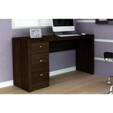 Imagem de Mesa Computador ME4102 c/ 3 Gavetas Tabaco - Tecno Mobili