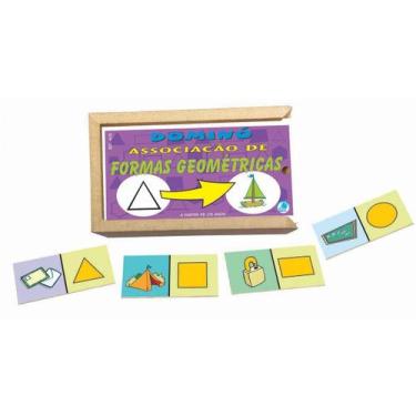 Imagem de Jogo de Dominó Infantil Associação de Formas Geométricas - Simque
