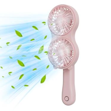 Imagem de Ventilador Portátil - Ventiladores Pessoais Pequenos | 3 Velocidades Recarregável para Clima Quente, para Escritório, Corrida, Jardinagem, Casamento, Caminhada, Churrasco e Praia