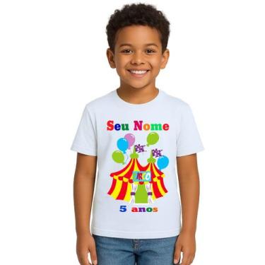 Imagem de Camiseta Circo Festa Alegria Balões Personalizada - Use P4, Branco, In