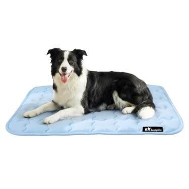 Imagem de Luciphia Tapete de resfriamento premium antiderrapante Q-MAX>0,5 almofada autorefrigerante para animais de estimação grandes, canil portátil, cama de cachorrinho para sofá, almofada de verão para cães