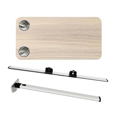 Imagem de Mesa de jantar para trailers, mesa de parede dobrável para motorhomes, estação de trabalho de computador com perna dobrável - mesa de parede com economia de espaço para trailers e campistas