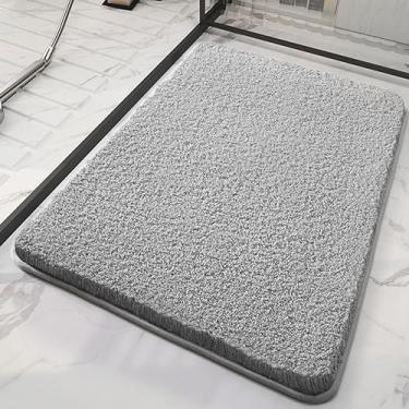 Imagem de Tapetes de banho luxuosos, tapetes macios e felpudos, microfibra super absorvente, pelúcia fofa, lavável na máquina, antiderrapante, ideal para chuveiro e banheira, perfeito para decoração de casa