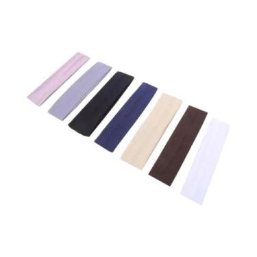 Imagem de Faixa De Cabelo Para Yoga De Cor Sólida Com Alta Elasticidade, 7 Peças