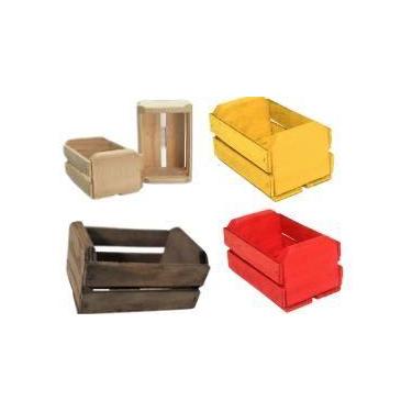 Imagem de Mini Caixote de Madeira Pinus - Decorativo e Rústico - Genérico