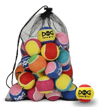 Imagem de INSUM Bolas estridentes para cães, bolas de brinquedo de cachorro estridentes para buscar, brinquedos engraçados para mastigar filhotes, Squeaker embutido, ideia para presente de aniversário de