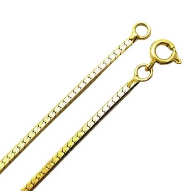 Imagem de Colar Fita Serpentina Cobra 40cm Banho De Ouro 18k 3077 - Trs Chic Joi