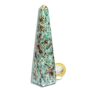 Imagem de Obelisco Amazonita Paraiba Natural 10 a 12 cm 100 a 200g - B - Cristai