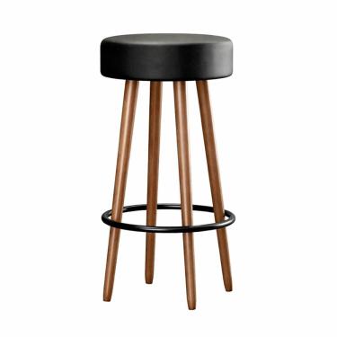 Imagem de Banqueta Alta Para Cozinha Área Gourmet Berlin Couríssimo Preto - Desk Design