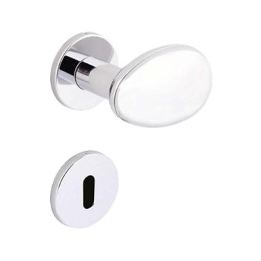 Imagem de Fechadura Arouca Interna Ovo Z 40mm Roseta Cromada, Cromado