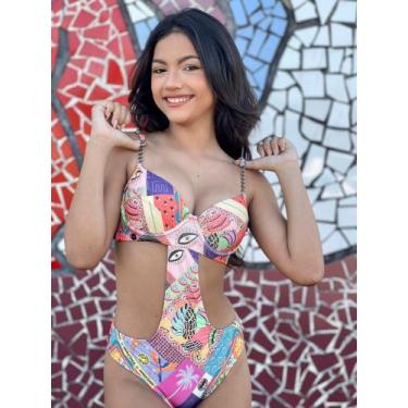 Imagem de Maiô  Blogueira (BJ) Branco Est - Ak Moda Íntima