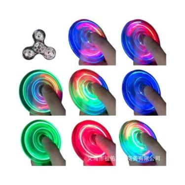 Imagem de Fidget Spinner Luminoso De Cristal Que Brilha No Escuro Com LED, Brinq