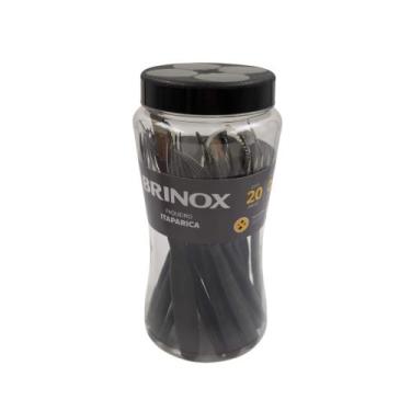 Imagem de Faqueiro Itaparica 20 Peças Preto Aço Inox Brinox - 6000/414