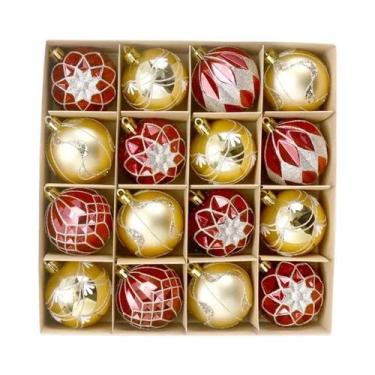 Imagem de Conjunto De 16 Bolas De Natal Inquebráveis De 236 Polegadas Para Decor