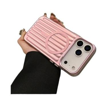 Imagem de Capa De Carregamento Sem Fio Magsafe Fosca De Luxo Com Padrão Ondulado